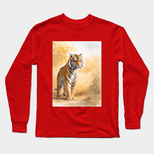 Majestic Tiger Long Sleeve T-Shirt by DeVerviers